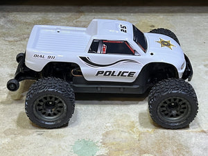 Custom Body Police Sheriff White for ARRMA VORTEKS 3S BLX 1/10 Stadium Truck