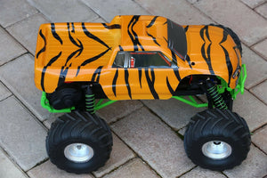 Custom Body Tiger Style for Traxxas Skully Grave Digger 1/10 Truck Car Shell