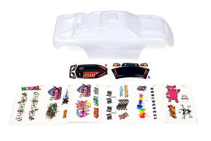 Custom Body Graffiti White for Traxxas Rustler 2WD 1/10 Truck Car Shell Cover