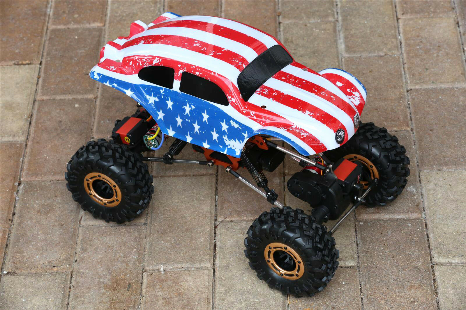 Custom Buggy Body American Flag for Redcat Rockslide / Everest 1/10 Crawler