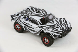 Custom Body Zebra Style for Traxxas 1/10 Slash Truck Car Shell Cover 1:10