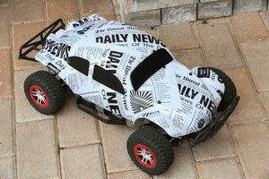 Custom Buggy Body Newspaper Style for Traxxas Slash 1/10 Shell Baja 6811 Car Bug