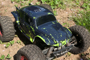 Custom Body MuddyGreen for 1/8 Revo RC Volkswagen Baja Bug HPI Traxxas MT4 G3 G5