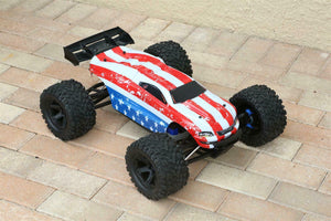 Custom Body USA Flag for Traxxas E-Revo 2.0 1/10 Truck Car Shell Cover 1:10