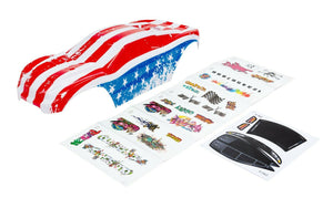 Custom Body American Flag for Traxxas 1/10 Rustler 4x4 Truck Shell Cover