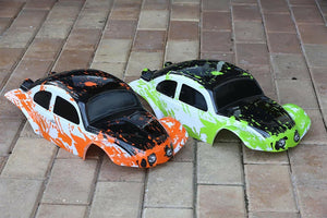 Set of 2 Bug Bodies for Traxxas Slash 1/10 Truck Car Shell WB Muddy Green Orange