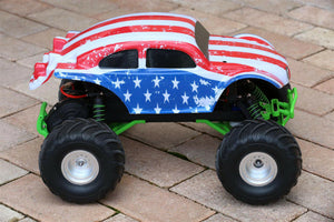 Custom Buggy Body American Flag for Traxxas Skully Grave Digger 1/10 Truck Car