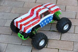 Custom Body American Flag for Traxxas Skully Grave Digger 1/10 Truck Car Shell