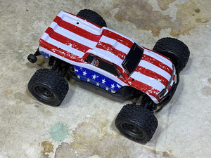 Custom Body American Flag Style for ARRMA VORTEKS 3S BLX 1/10 Stadium Truck