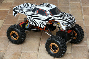 Custom Body Zebra Style for Redcat Racing Rockslide / Everest 1/10