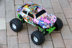 Custom Buggy Body Graffiti Pig for Traxxas Skully Grave Digger 1/10 Truck Car