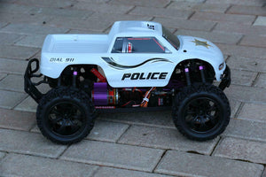 Custom Body Police Sheriff White for Redcat Volcano 1/10 Truck Car Shell 1:10