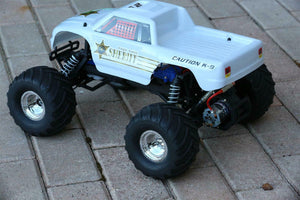 Custom Body Police White for Traxxas Bigfoot Stampede 1/10 Truck Shell Cover