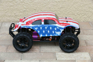 Custom Body Buggy USA Flag for Redcat Volcano 1/10 Truck Car Shell Cover 1:10