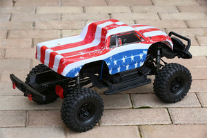 Custom Body American Flag for Traxxas TRX-4 Trail Crawler Truck Car Shell