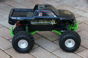 Custom Body Police Style for Traxxas Skully Grave Digger 1/10 Truck Car Shell