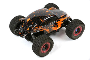 Custom Buggy Body Muddy Orange for 1/8 RC Truck Thunder Tiger MT4 G3 HPI Savage