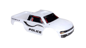 Custom Body Police Sheriff White for ARRMA VORTEKS 3S BLX 1/10 Stadium Truck