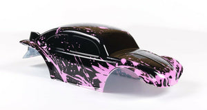 Custom Buggy Body Muddy Pink Black Shell for ARRMA 1/8 Nero 6S BLX Beetle