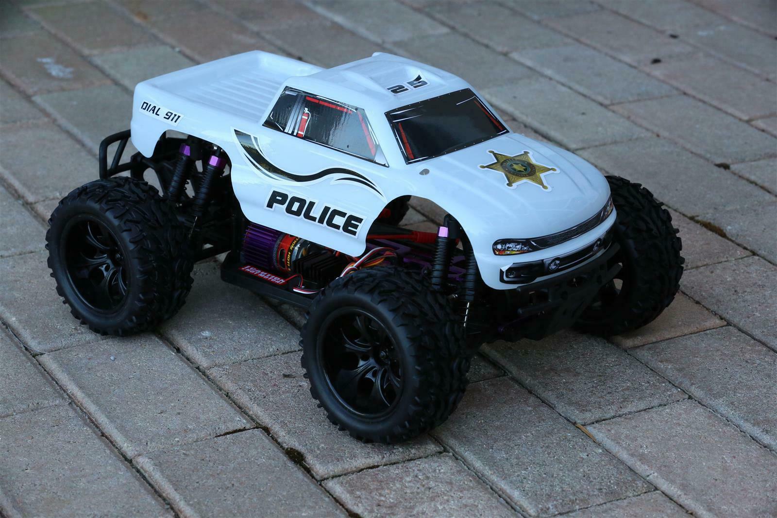 Custom Body Police Sheriff White for Redcat Volcano 1/10 Truck Car Shell 1:10