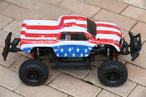 Custom Body American Flag for Traxxas TRX-4 Trail Crawler Truck Car Shell