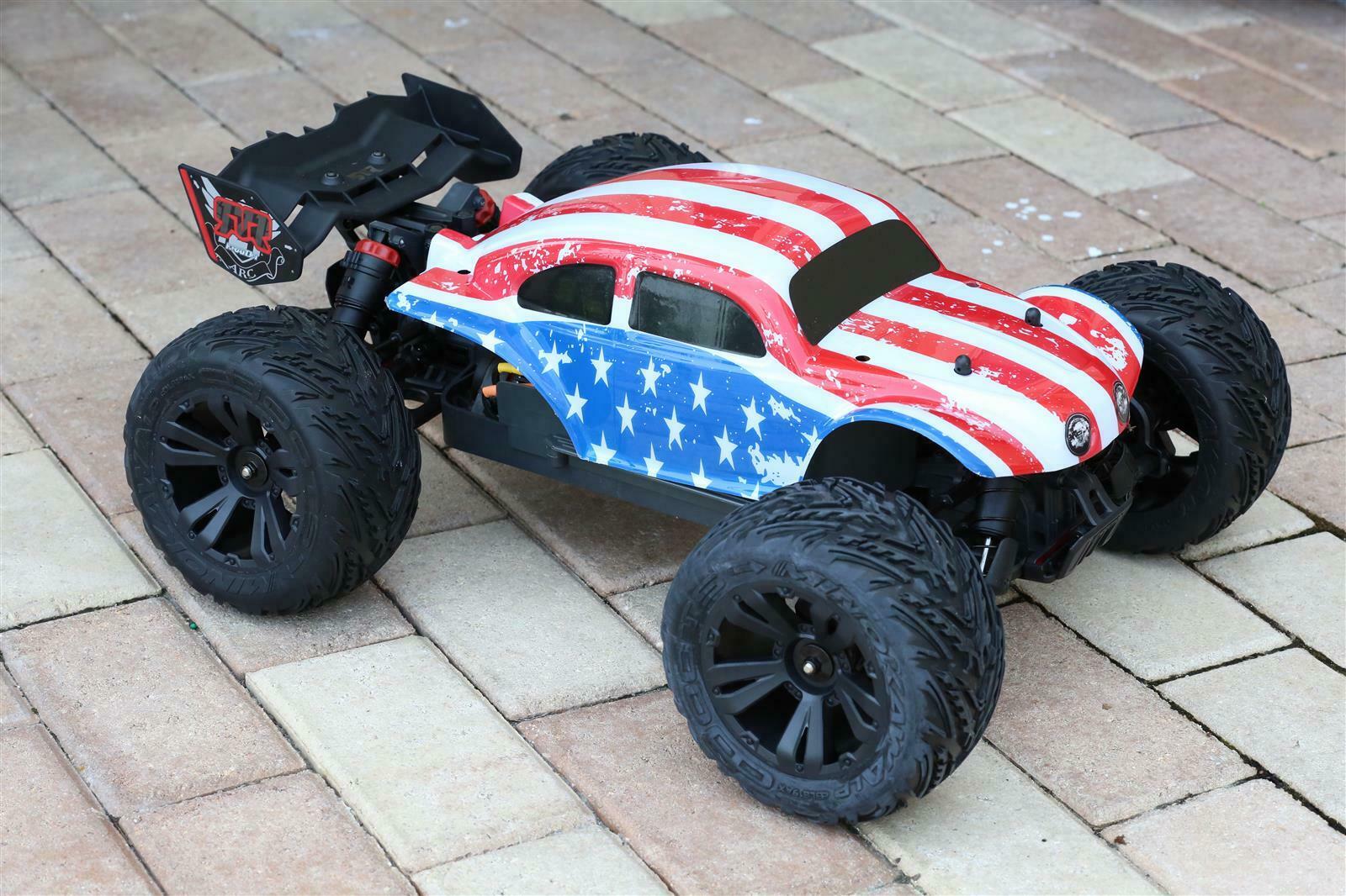 Custom Body USA Flag Buggy for ARRMA 1/10 Kraton 4S BLX 4x4 Truck Car Shell