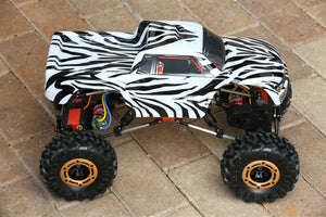 Custom Body Zebra Style for Redcat Racing Rockslide / Everest 1/10