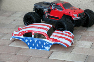 Custom Body American Flag Buggy for ARRMA GRANITE 3S BLX 1/10 Mod Required Read