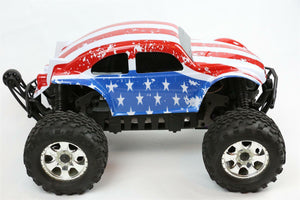 Custom Buggy Body American Flag for HPI Savage Flux HP 1/8 VW Baja Beetle Shell