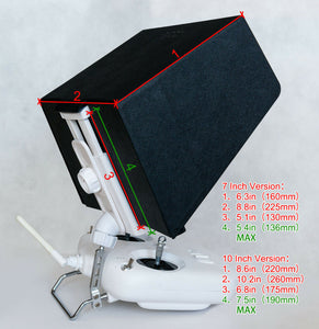 10 Inch iPad Sun Hood Shade Black w/ Mount for DJI Phantom All Version Inspire 1