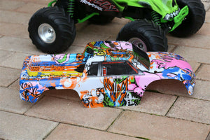 Custom Body Graffiti for Traxxas Skully Grave Digger 1/10 Truck Car Shell