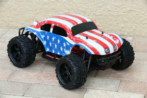 Custom Body Buggy USA Flag for Redcat Volcano 1/10 Truck Car Shell Cover 1:10