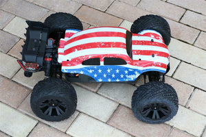 Custom Body USA Flag Buggy for ARRMA 1/10 Kraton 4S BLX 4x4 Truck Car Shell