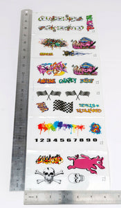 Sticker Set Graffiti Style RC Car Truck Decal fit Most 1/10 1/12 1/16 Scale