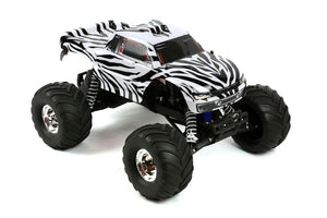 Custom Body Zebra Style for Traxxas 1/10 Bigfoot / Stampede Truck Shell 1:10