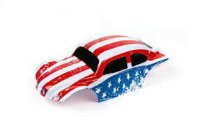 Custom Buggy Body American Flag Shell for ARRMA 1/8 Nero 6S BLX VW Baja Beetle