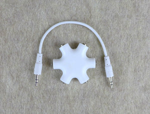 Head Phone 1 to 5 Star Splitter For Headset iPhone iPod 3.5mm Mini Jack Earbud