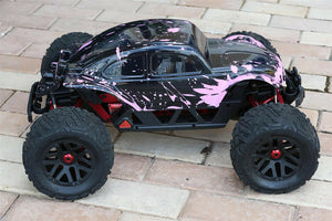 Custom Buggy Body Muddy Pink Black Shell for ARRMA 1/8 Nero 6S BLX Beetle