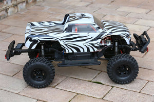 Custom Body Zebra Style for Traxxas TRX-4 Trail Crawler Truck Car Shell