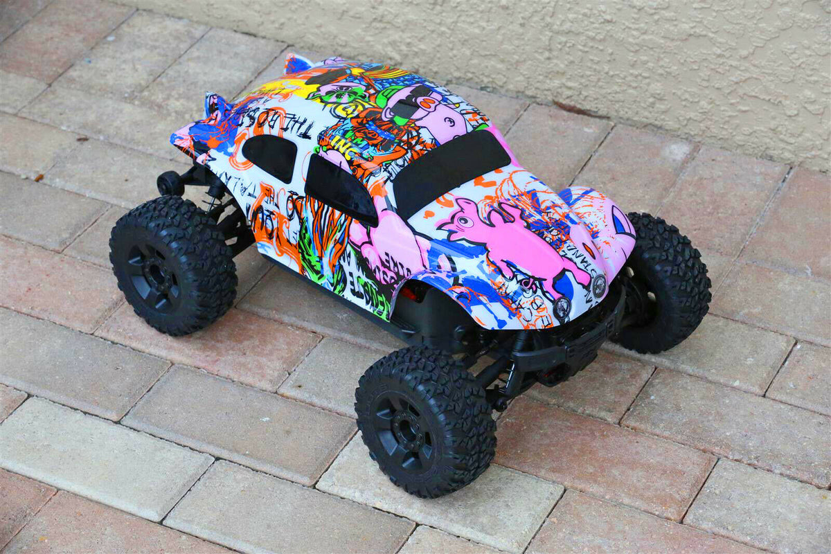 Custom Body Graffiti Pig Buggy for ARRMA BIGROCK BLX 1/10 MONSTER RC ...