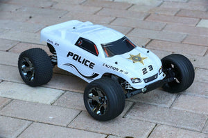 Custom Body Police Sheriff White for Traxxas Rustler 2WD 1/10 Truck Car Shell