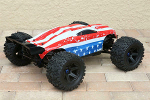 Custom Body USA Flag for Traxxas E-Revo 2.0 1/10 Truck Car Shell Cover 1:10