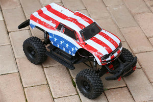 Custom Body American Flag for Traxxas TRX-4 Trail Crawler Truck Car Shell