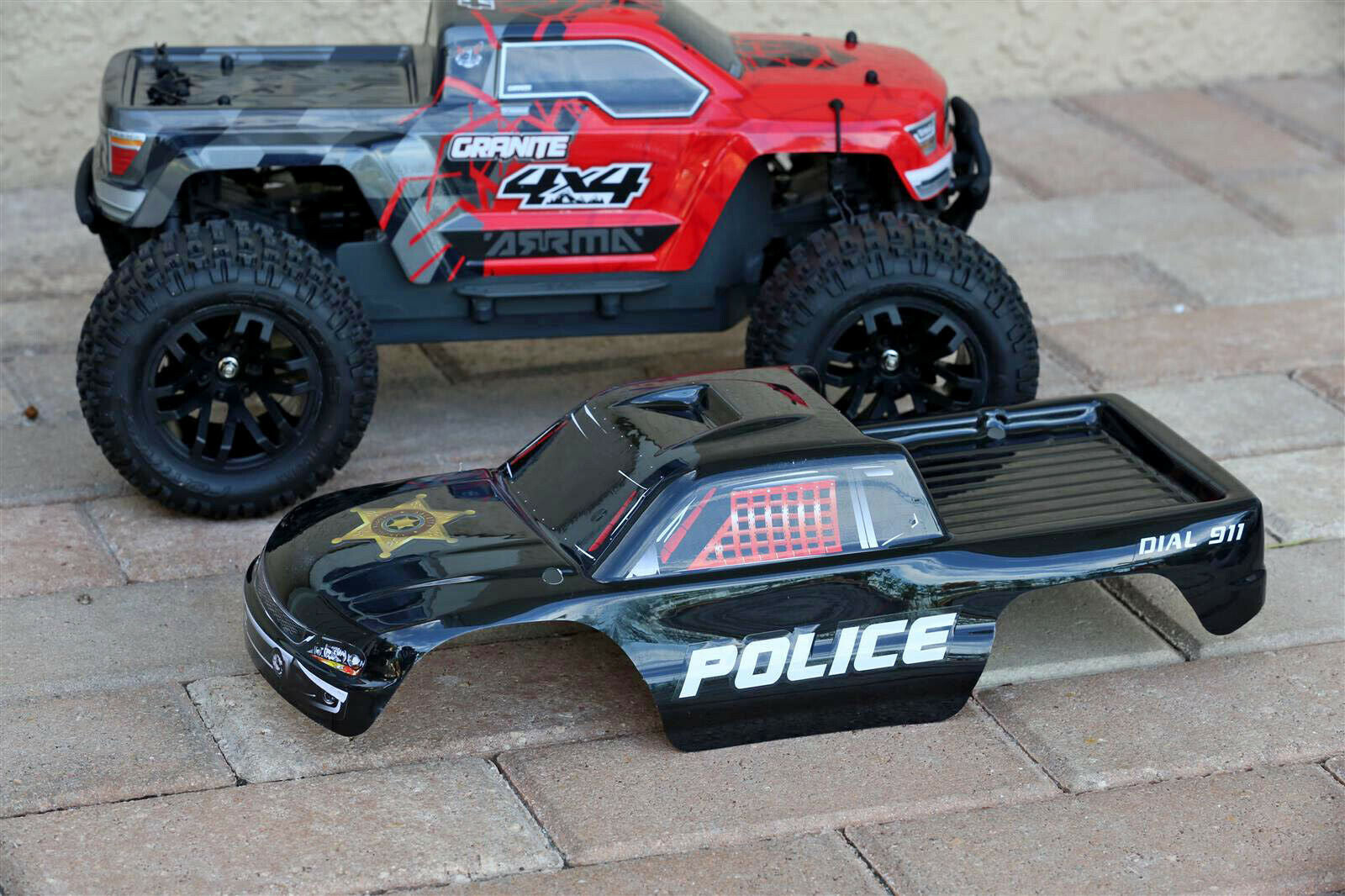 Custom Body Police Sheriff Style for ARRMA GRANITE 3S BLX 1/10 Cover Shell