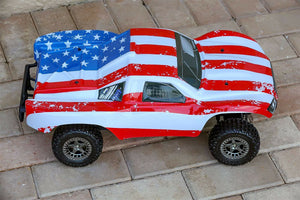 Custom Body USA Flag Style for ARRMA Senton 4x4 3S / 6S BLX Cover Shell Slash