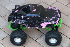 Custom Buggy Body Muddy Pink for Traxxas Skully Grave Digger 1/10 Truck Car