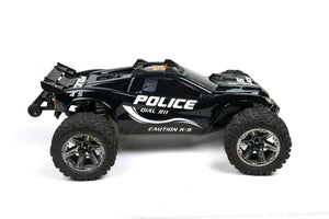 Custom Body Police Car Style for Traxxas 1/10 Rustler 4x4 Truck Shell Cover