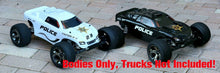 Load image into Gallery viewer, 2pk Set Custom Police Sheriff for Traxxas Rustler 2WD 1/10 Truck Car Shell Cover
