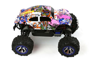 Custom Body Graffiti Pig Green for Traxxas Summit 1/10 Volkswagen Baja Beetle