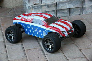 Custom Body American Flag for Traxxas Rustler 2WD 1/10 Truck Car Shell Cover